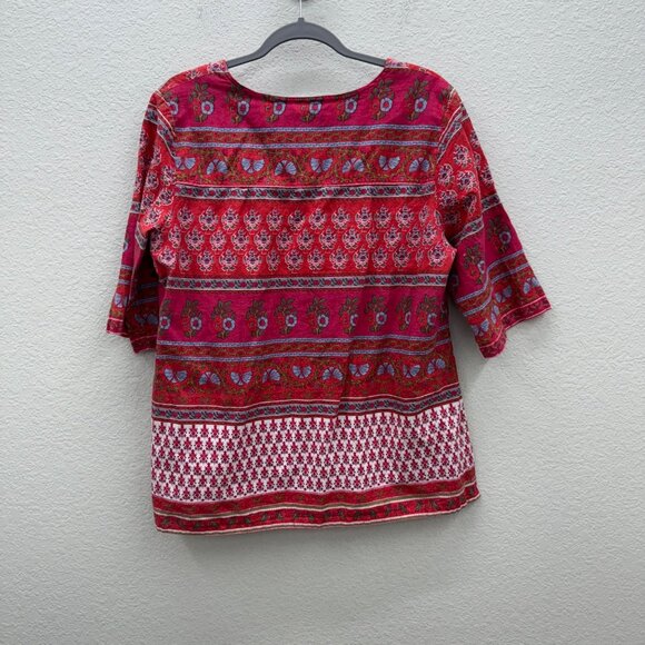 The Vermont Country Store Floral Cotton Blouse Shirt Bundle Womens size Large - Picture 5 of 13